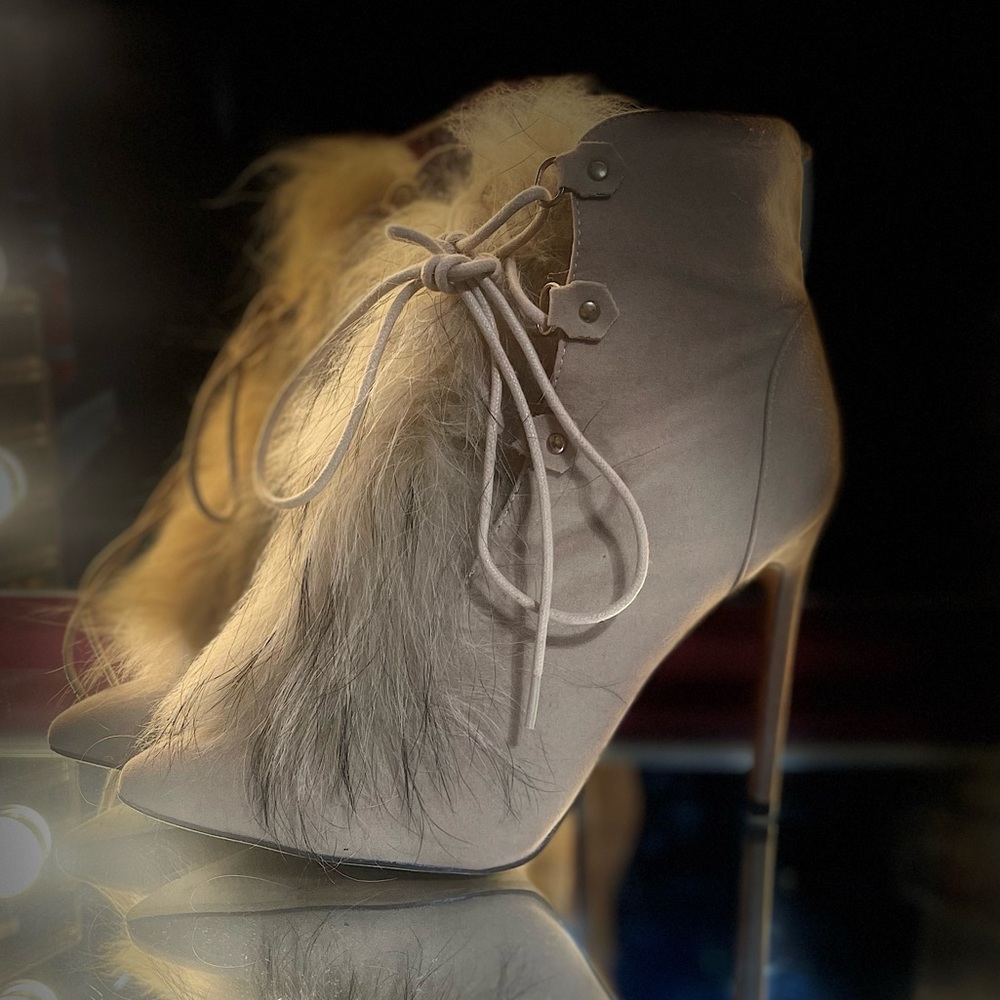 Tan suede boots